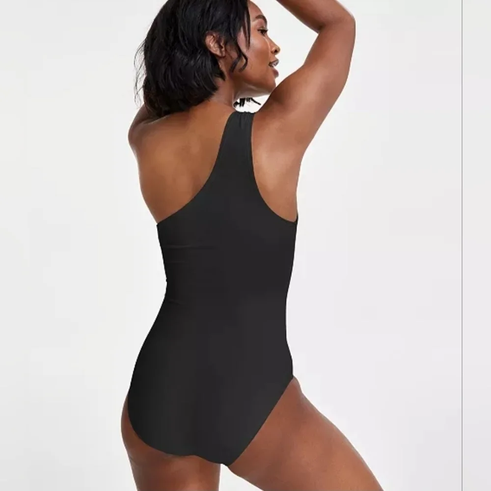 Michael Kors One Shoulder Embellished One Piece Swimsuit